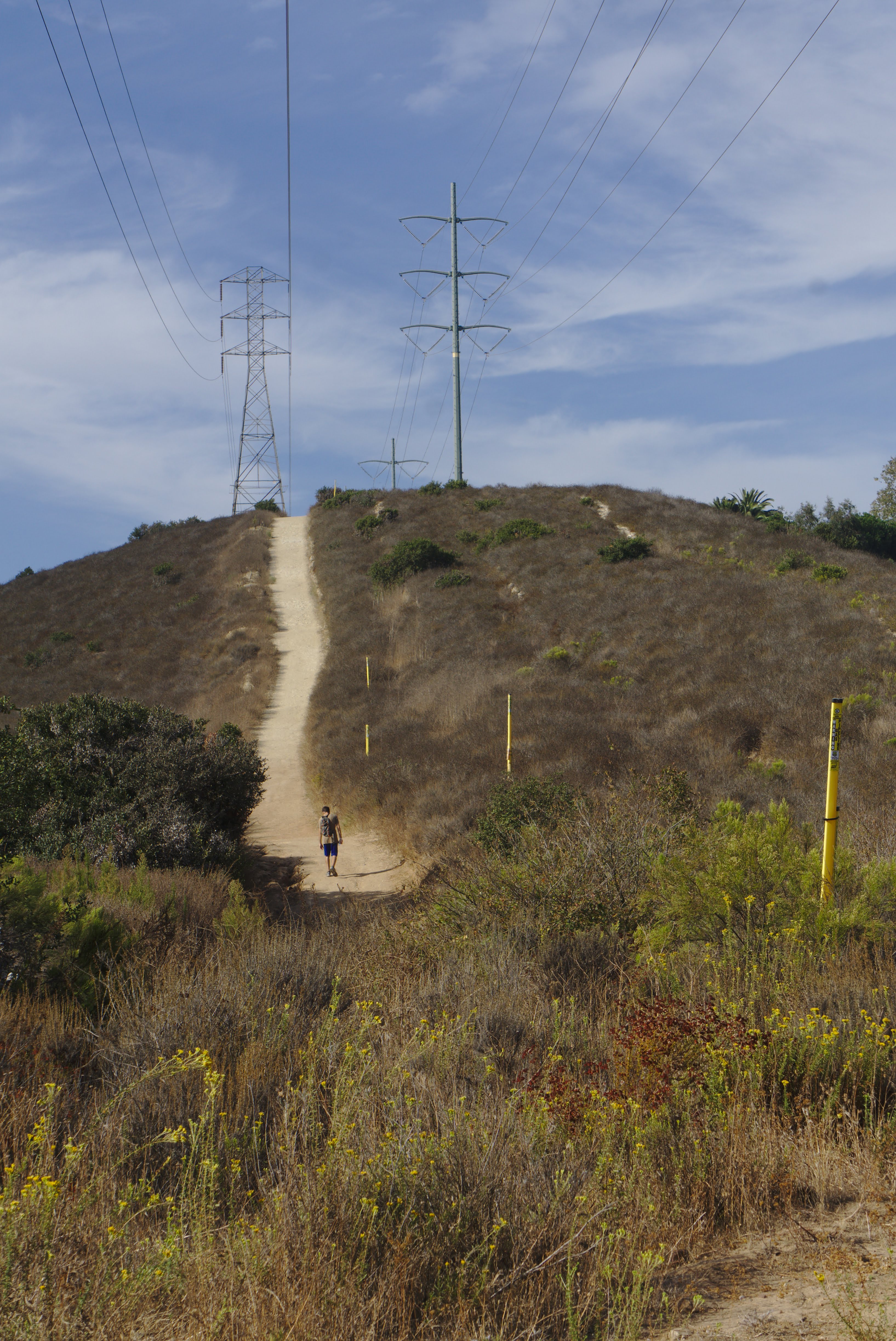 Photo of an uphill gravel trail at Tecolote Canyon Natural Park